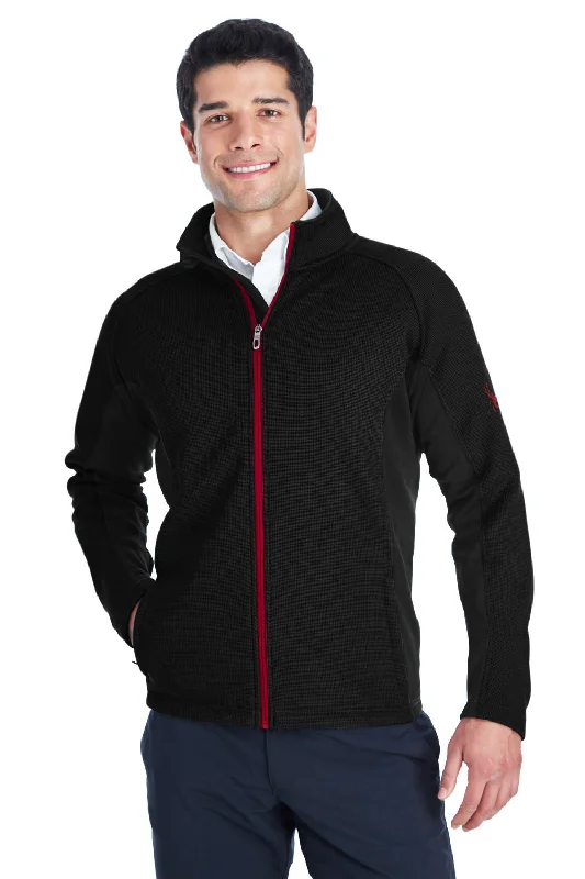 Spyder Mens Constant Full Zip Sweater Fleece Jacket - Black Cozy Men's Winter