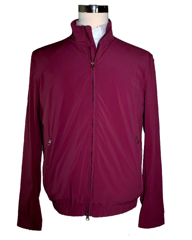 Kired Kiton Maroon Rain Coat - Lightweight Jacket - EU 52 / L SALE Refined Men's Velvet