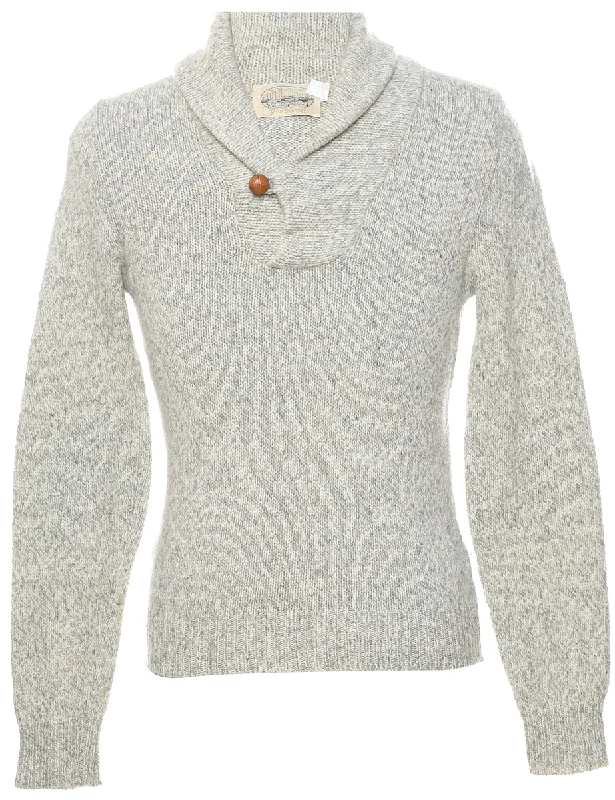 Marl Grey Jumper - S Earthy Men's Hemp