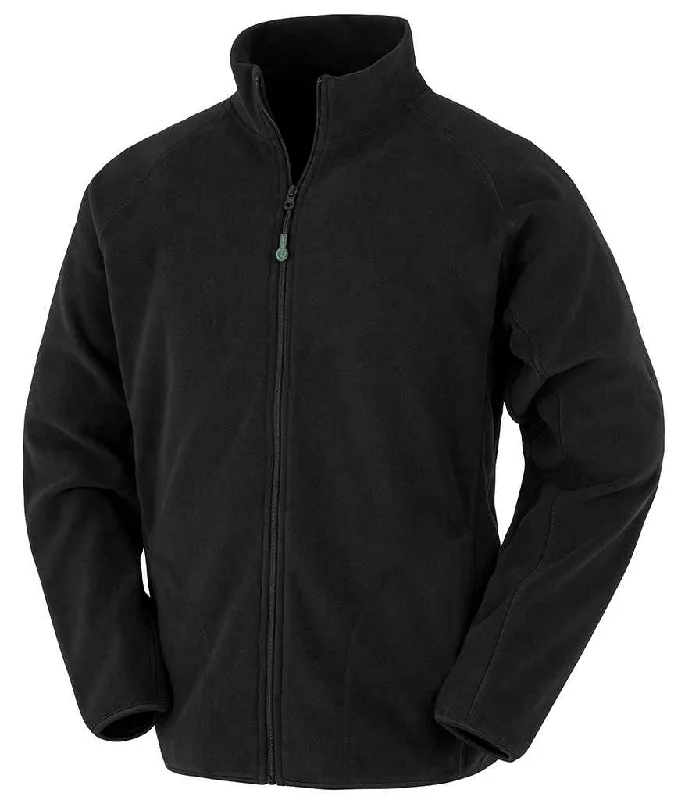 Result Genuine Recycled Micro Fleece Jacket | Black Casual Men's Japanese 