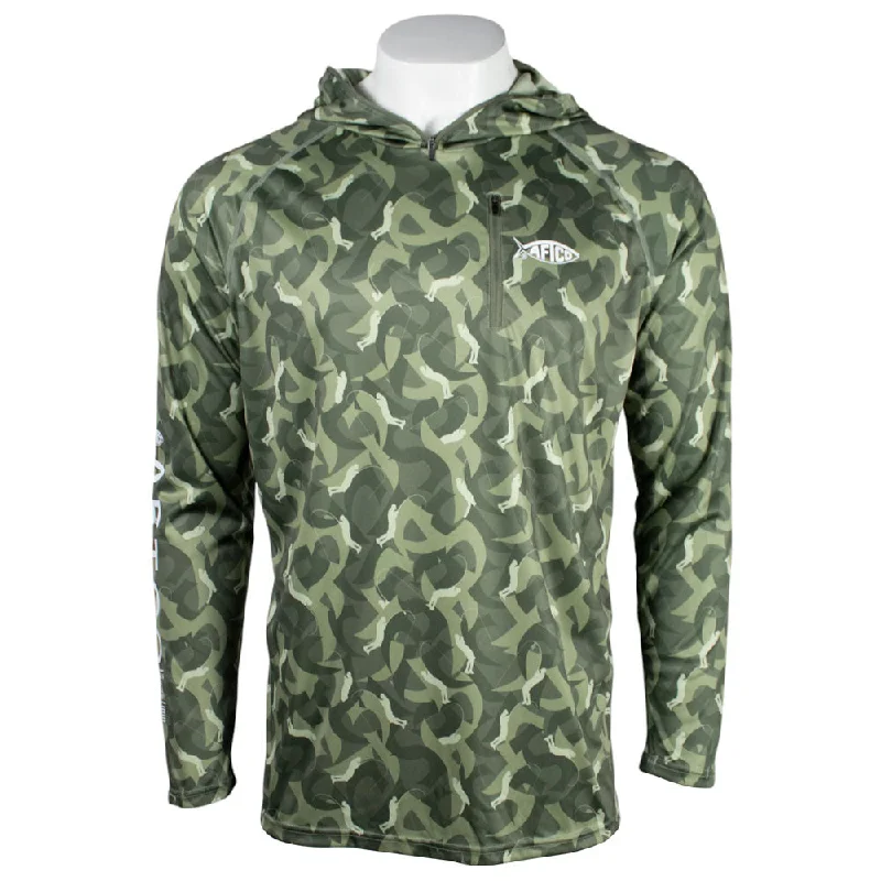 Skeeter Jason Christie Deep Green Camo LS Performance Shirt Organic