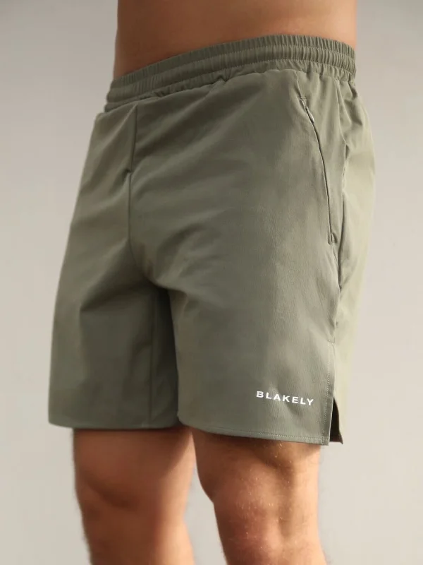 Blakely Track Shorts - Khaki Modern Men's Geometric