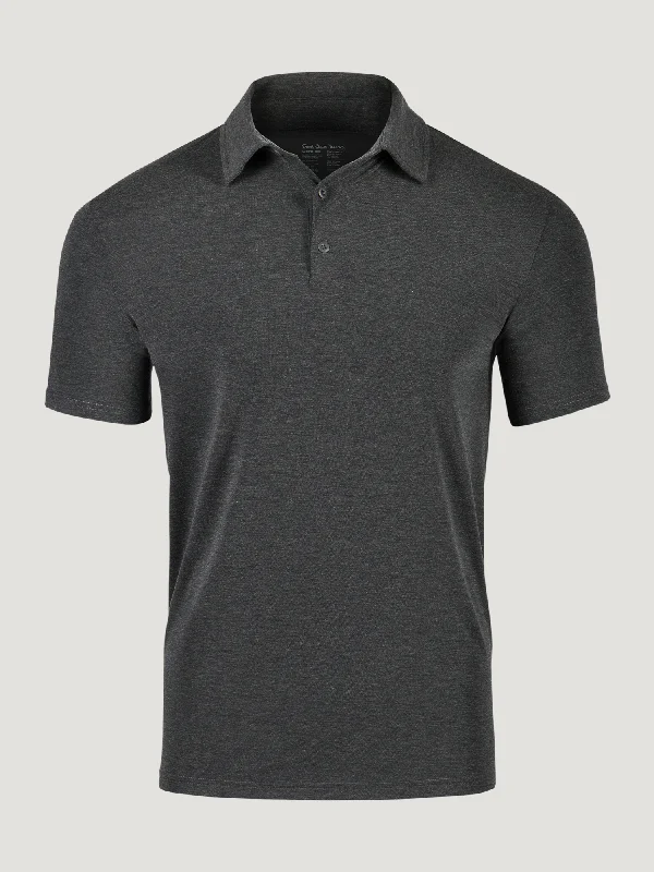 Charcoal Performance Polo Relaxed Men's Beach