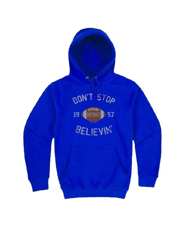 Ink Detroit Don't Stop Believin’ 1957 Heavy Weight Hoodie - Dark Royal Blue Relaxed Men's Beach