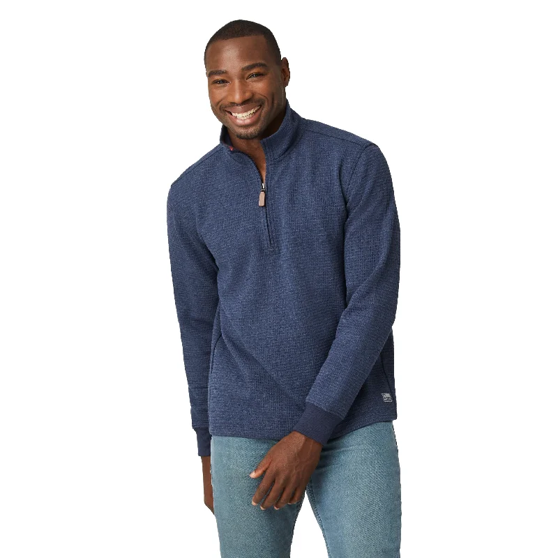 Free Country Men's Glenclyffe Waffle 1/4 Zip Mock Neck Shirt Athletic Men's Compression