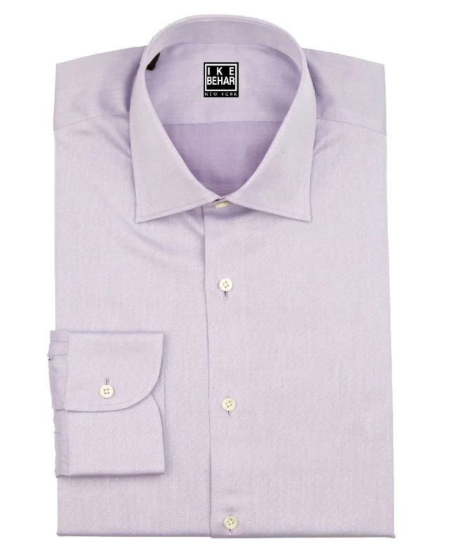 Lavender Twill Dress Shirt Trendy Men's Scandinavian