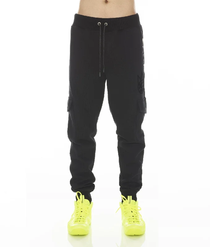 CARGO SWEATPANT IN BLACK Cool Men's Distressed