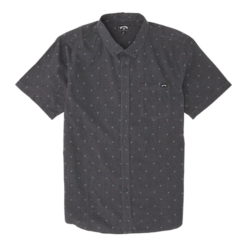 Billabong All Day Jacquard Men's S/S Woven Shirt - Black Dapper Men's 1920S