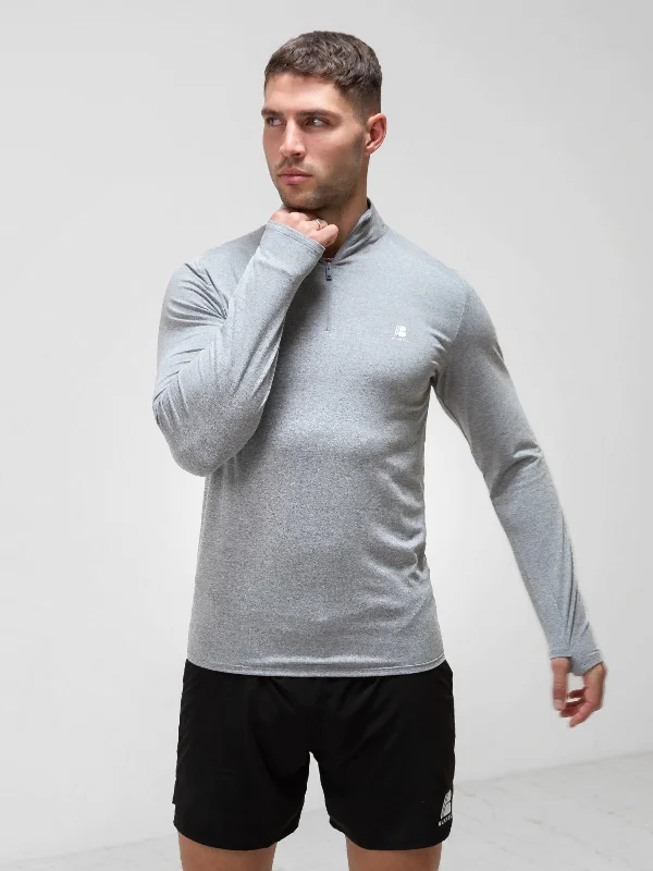 Apex Tech 1/4 Zip Top - Grey Hip Men's Retro