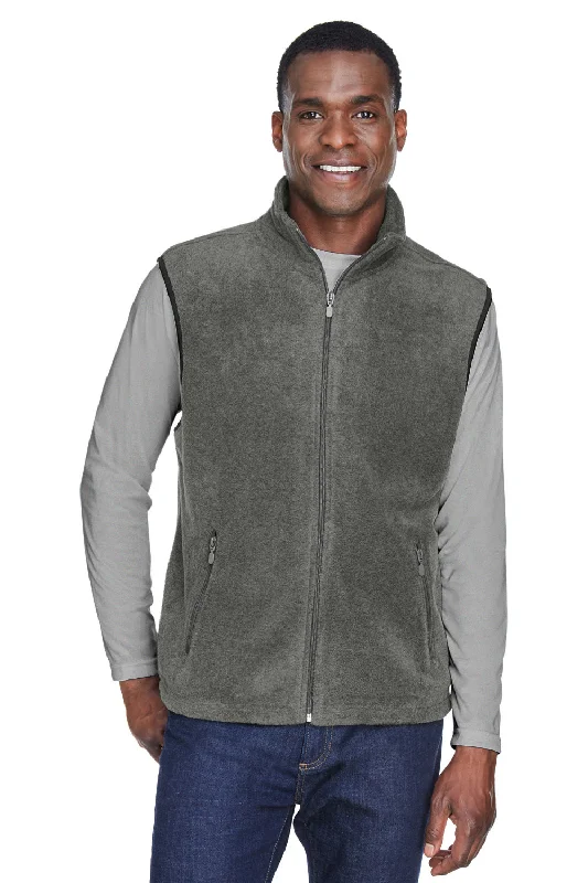 Harriton Mens Pill Resistant Fleece Full Zip Vest - Charcoal Grey Vintage Men's 1970S Disco