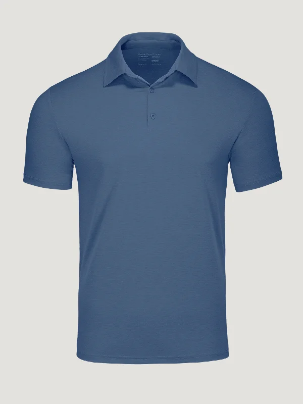 Monsoon Blue Performance Polo FINAL SALE Hip Men's Retro