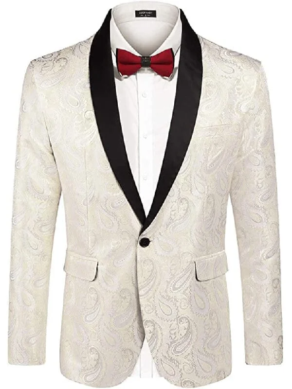 Paisley Shawl Lapel Blazer (US Only) Polished Men's Silk