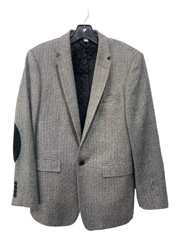 Burberry Gray Wool Herringbone 2 Button Men's Blazer Casual Men's Short