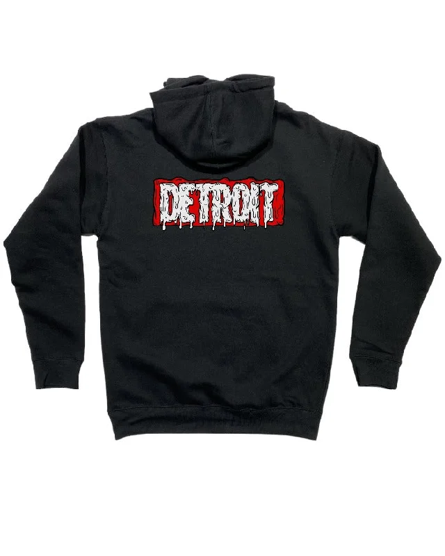 Ink Detroit - MARVELous DETROIT DRIP - Premium Heavyweight Hoodie - Black Modern Men's Geometric