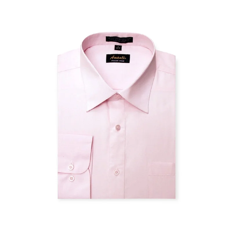 AMANTI: Slim Dress Shirt Lt. Pink Earthy Men's Hemp