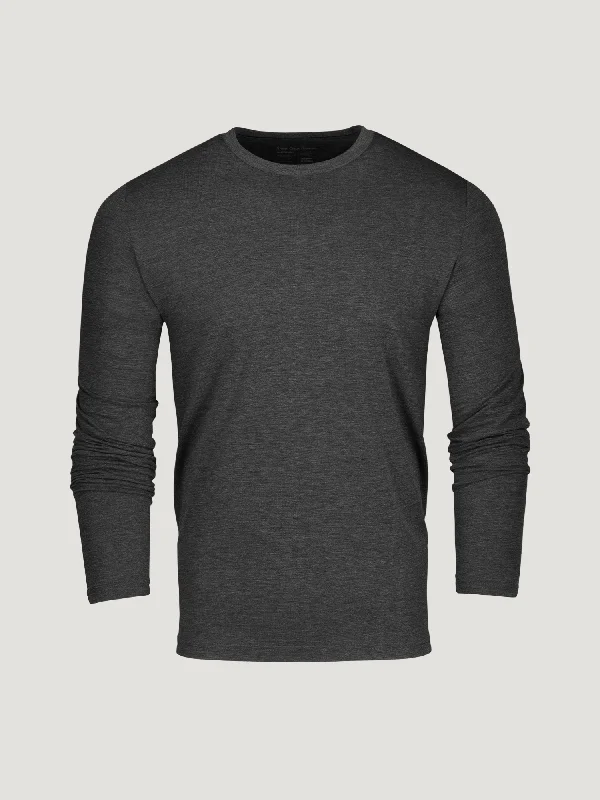 Charcoal Performance Long Sleeve Crew FINAL SALE Sophisticated Men's 