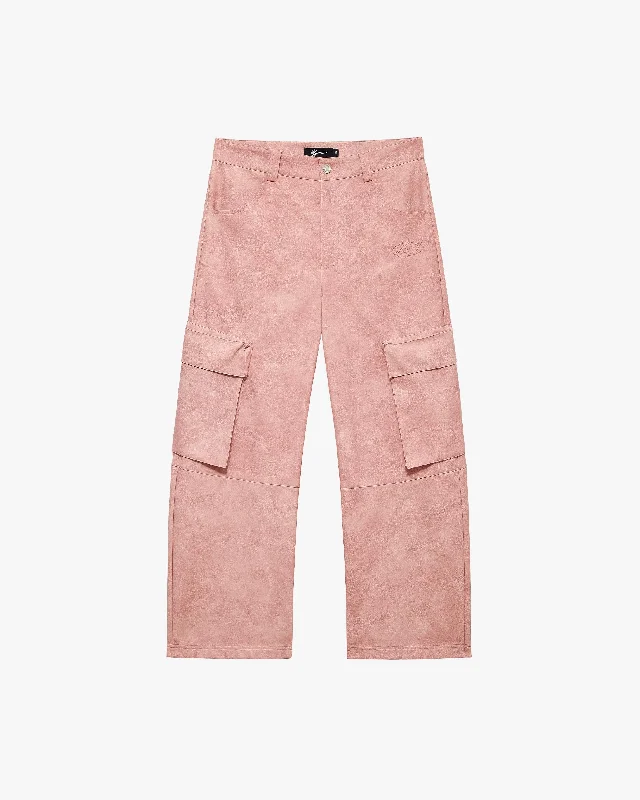 SCRIPT LOGO LEATHER PANTS VINTAGE PINK Gym