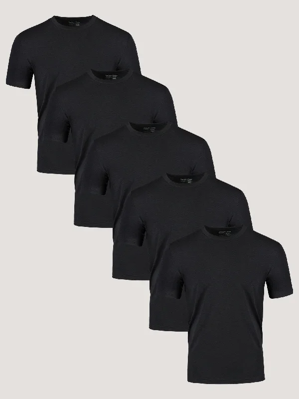 All Black Performance Crew 5-pack Dapper Men's Bow