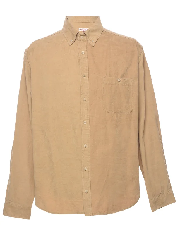 Corduroy Light Brown Shirt - XL Streetwear Style