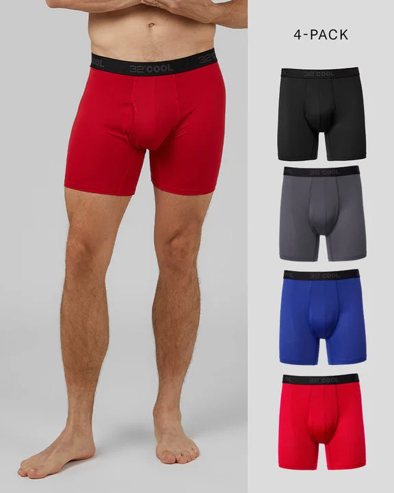 MEN'S 4-PACK ACTIVE MESH BOXER BRIEF Youthful Men's Pop