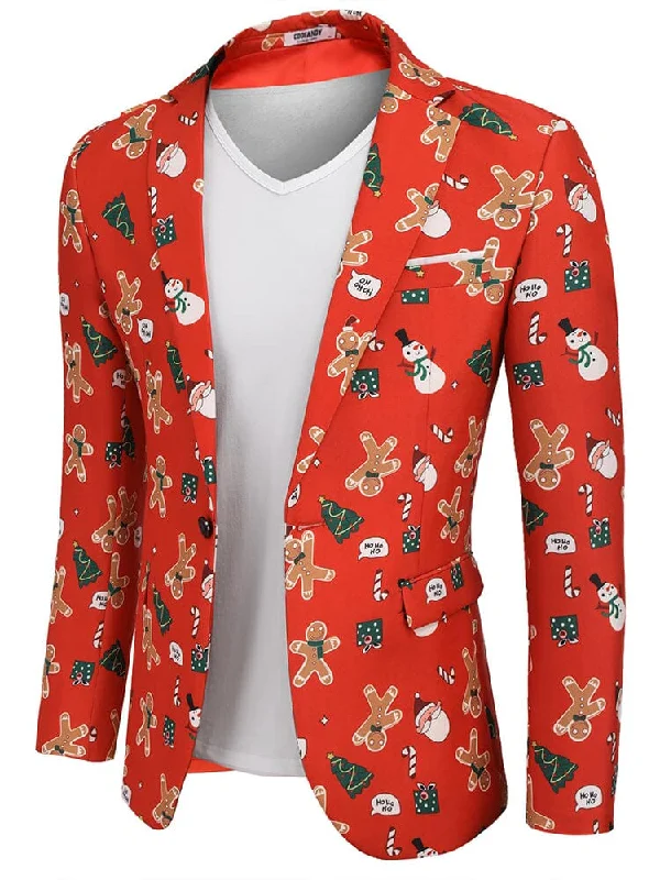 Christmas Suit Party Jacket (US Only) Athletic Men's Compression