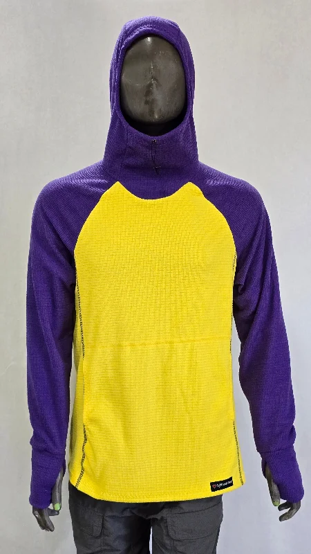 Men's Hoodie - Yellow w/ Purple sleeves & hood Artistic Men's Avant