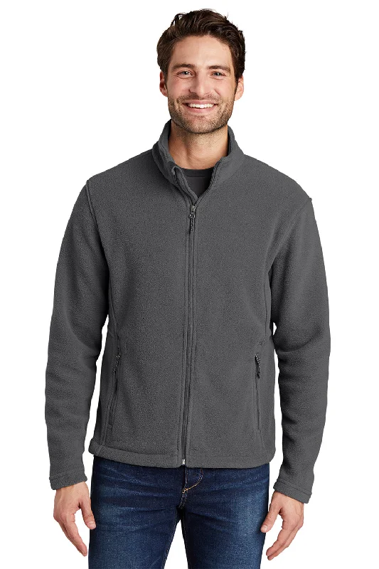 Port Authority Mens Full Zip Fleece Jacket - Iron Grey Masculine Men's Thick