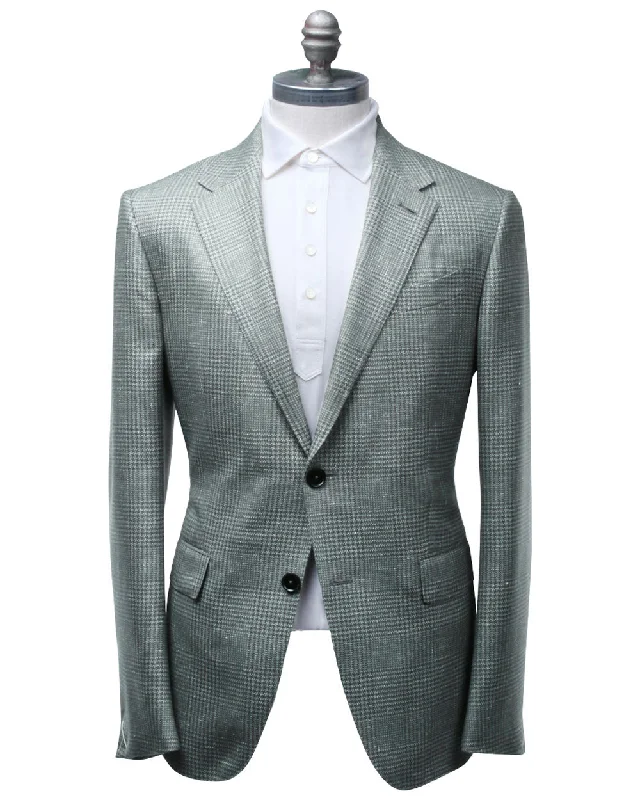 Sage Green Macro Check Sportcoat Athletic Men's High