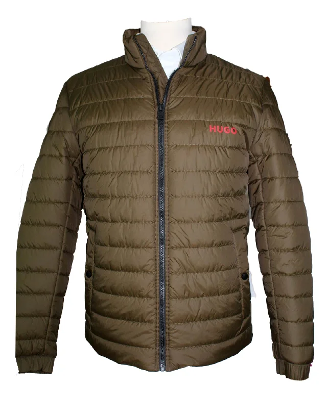 Hugo Boss Padded Jacket Dark Green Water Repellent S FINAL SALE Hip Men's Retro