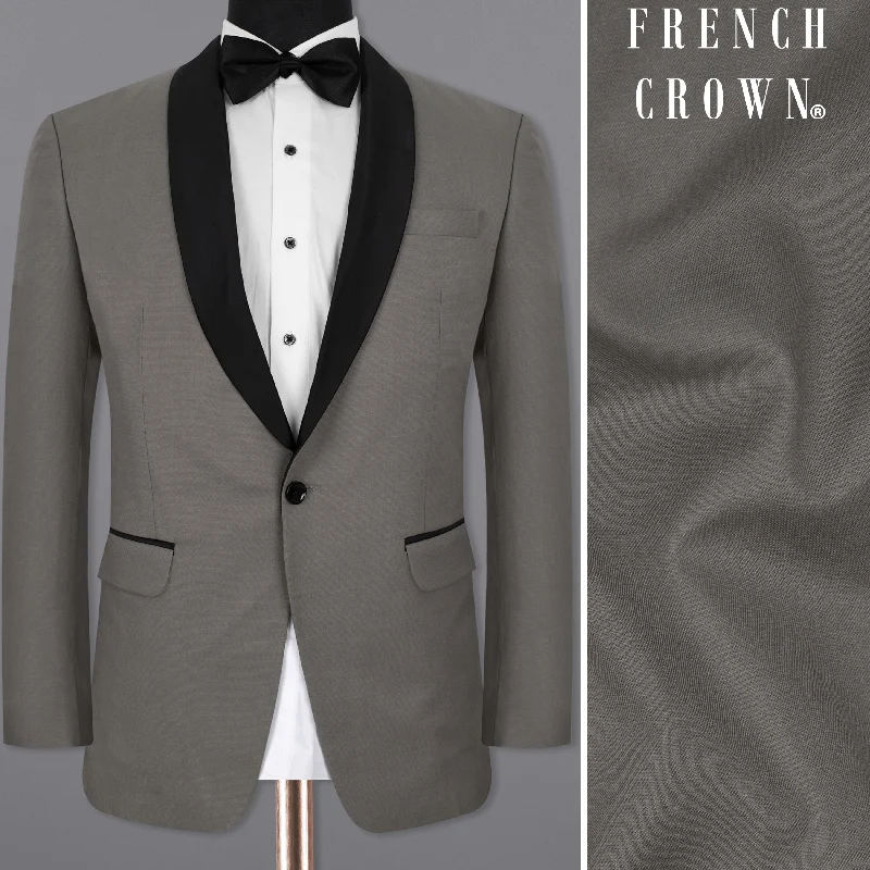 Flint Gray Wool Rich Tuxedo Blazer Youthful Men's Anime