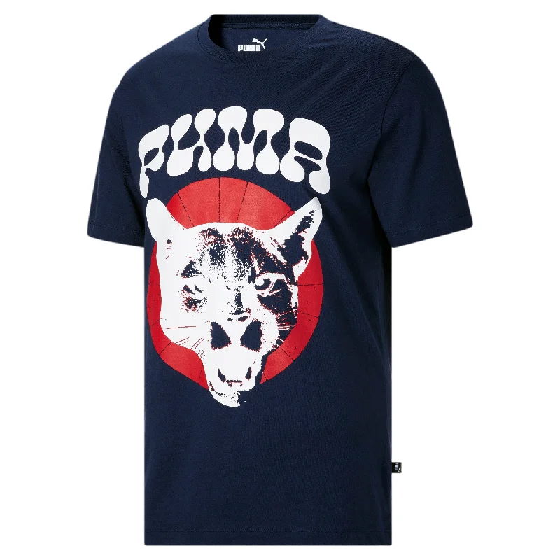 PUMA Men's Halo Graphic Tee Casual Men's Loose