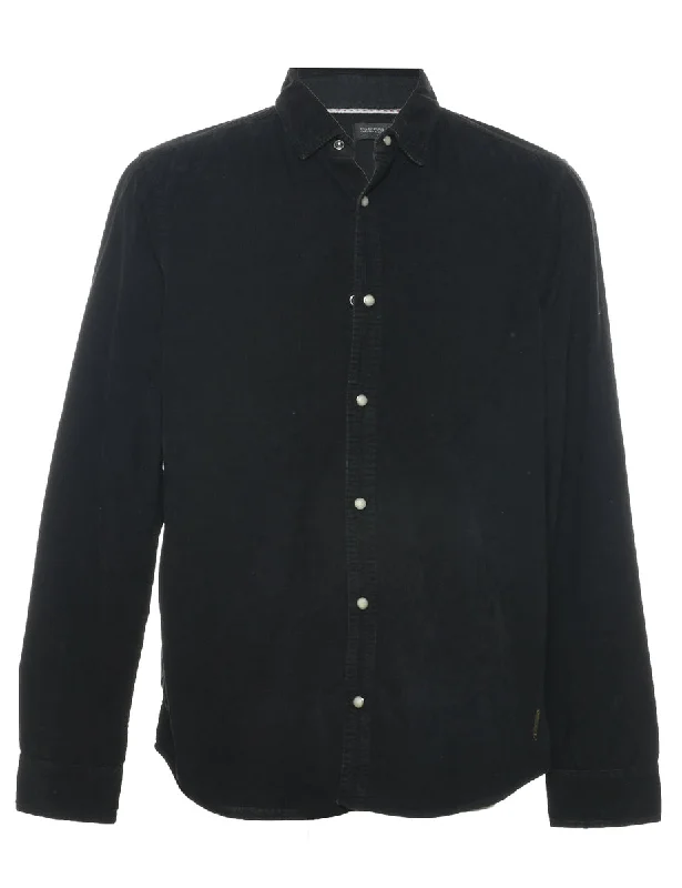 Black Corduroy Shirt - S Tough Men's Tactical