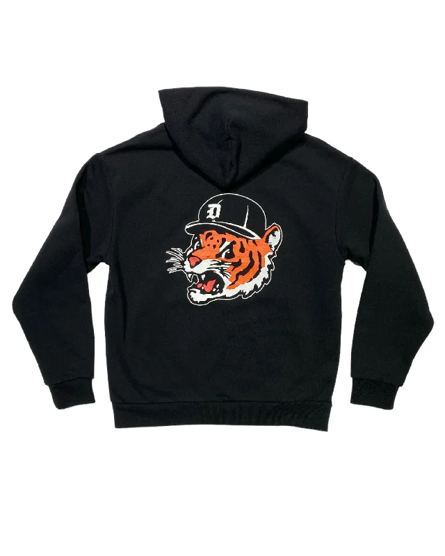 Ink Detroit - Motor City Kitty Premium Heavyweight Hoodie - Black Trendy Men's Oversized