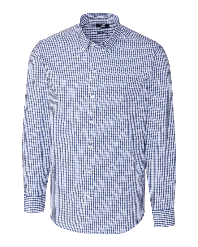 Cutter & Buck - Men's L/S Stretch Gingham Masculine Men's 