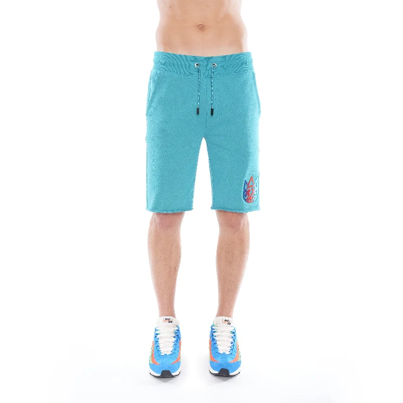 SWEATSHORT IN TILE BLUE Elegant Men's Cashmere