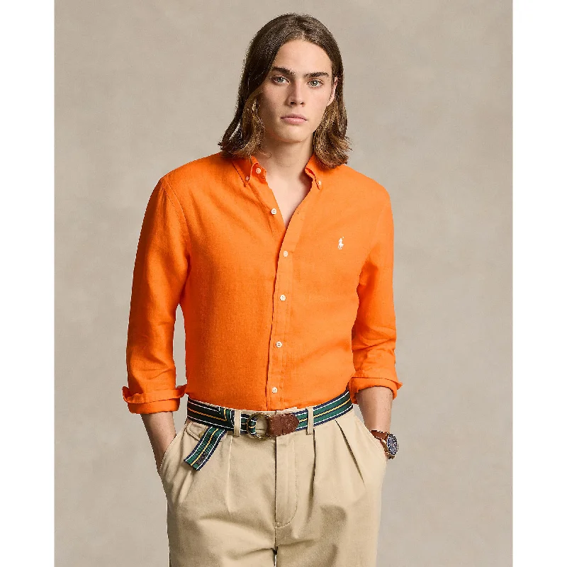 Polo Ralph Lauren - Linen S hirt - Bright Signal Orange Monochromatic All