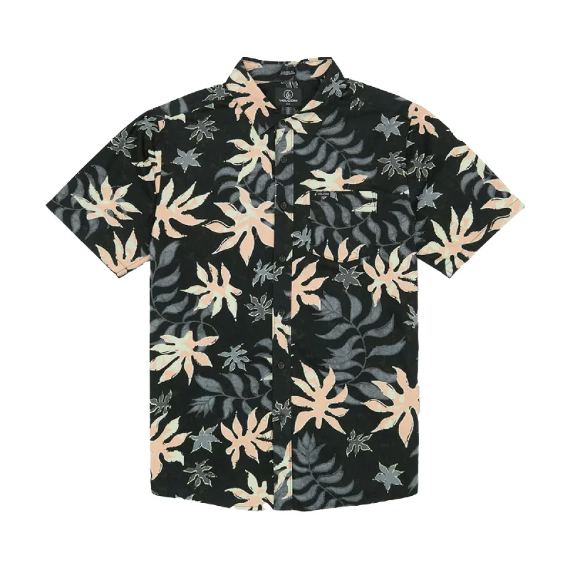 Volcom Floral Motion Men's S/S Dress Shirt - Black Traditional Men's Country