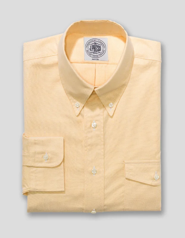 YELLOW OXFORD WITH FLAP POCKET DRESS SHIRT Cool Men's Skate