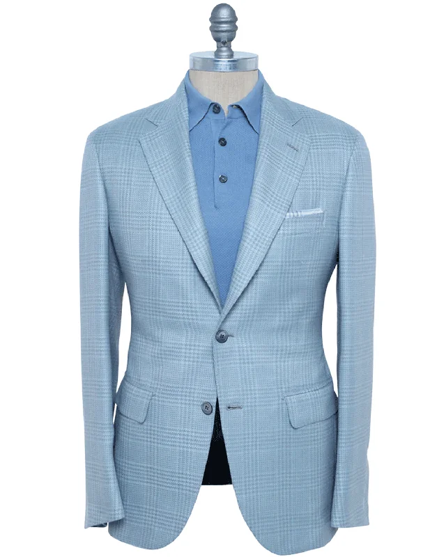 Pearl Grey and Light Blue Sportcoat Cool Men's Distressed