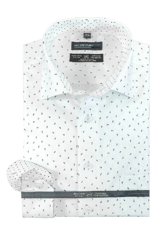 Leo Chevalier 100% Cotton Non-Iron Dress Shirt - 524171 Youthful Men's Pop