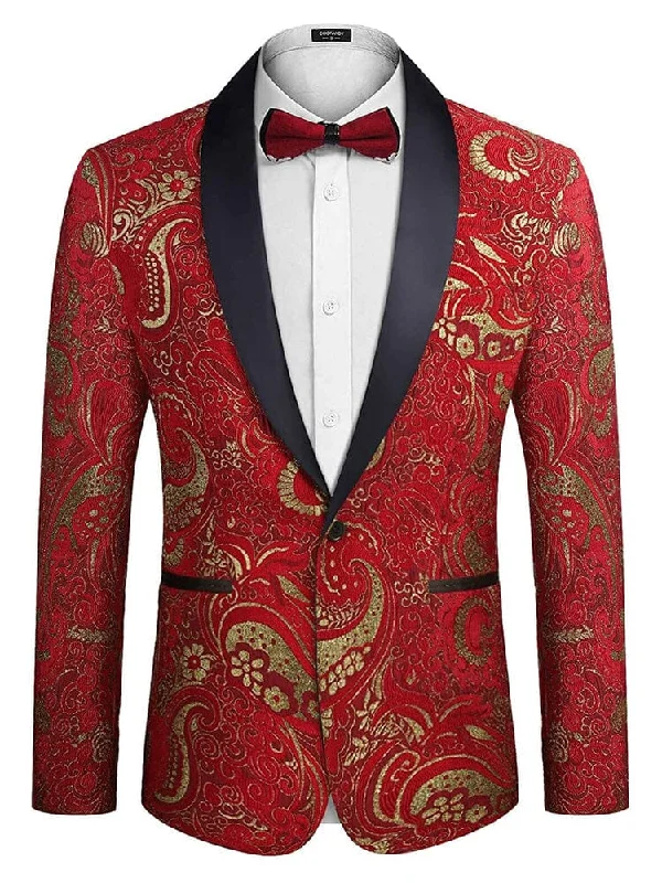 Luxury Embroidered Blazer (US Only) Elegant Men's Cashmere