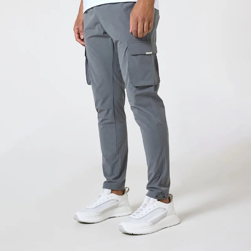 Stretch Tech Cargo Pant | Mid Grey Refined Men's Hand