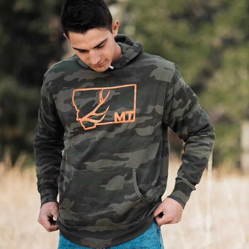 Antler Outline Hoodie Artistic Men's Avant