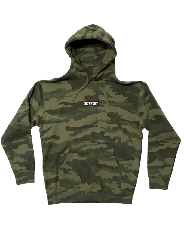 Ink Detroit Premium Heavyweight Hoodie - Camouflage Minimalist Men's Casual 