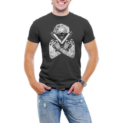 Marilyn Monroe "Gangster" Men T-Shirt Soft Cotton Short Sleeve Tee Beach