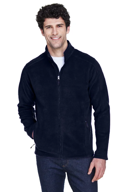 Core 365 Mens Journey Pill Resistant Fleece Full Zip Jacket - Classic Navy Blue Traditional Men's Wool