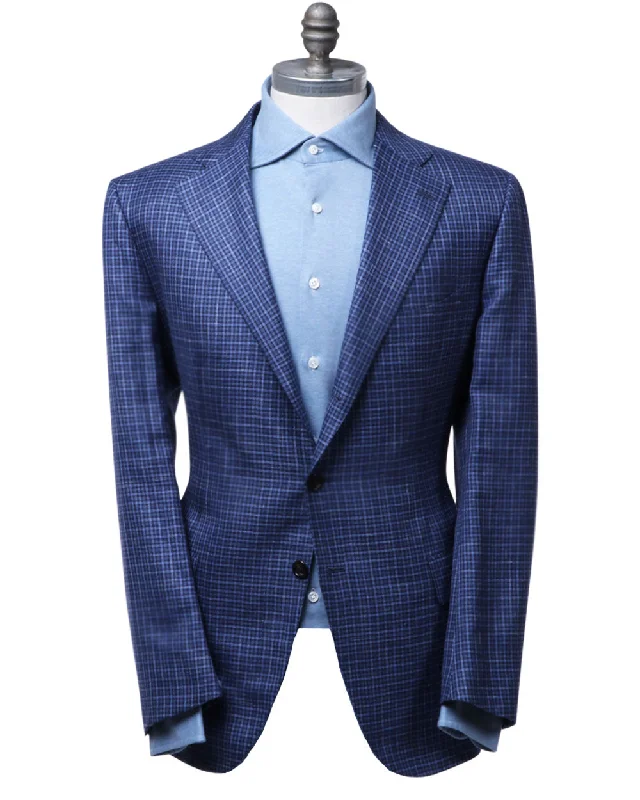 Blue and Navy Check Sportcoat Dynamic Men's Moto