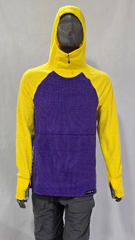 Men's Hoodie - Purple w/ Yellow sleeves & hood Modern Men's Tech