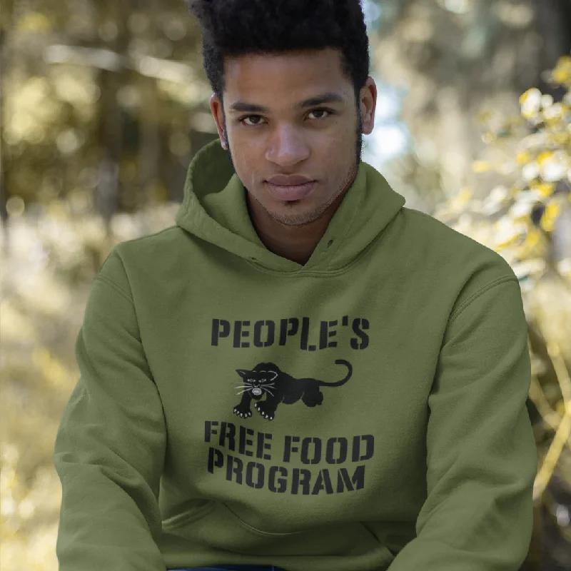 Free Food Program Unisex Hooded Sweatshirt Streetwear Style