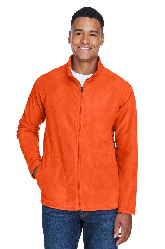 Team 365 Mens Campus Pill Resistant Microfleece Full Zip Jacket - Orange - Closeout Artistic Men's Hand